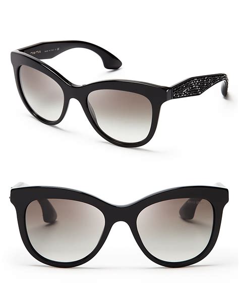 miu miu cut off sunglasses|miu miu sunglasses cat eye.